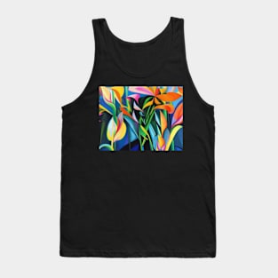 Abstract Flowers Tank Top